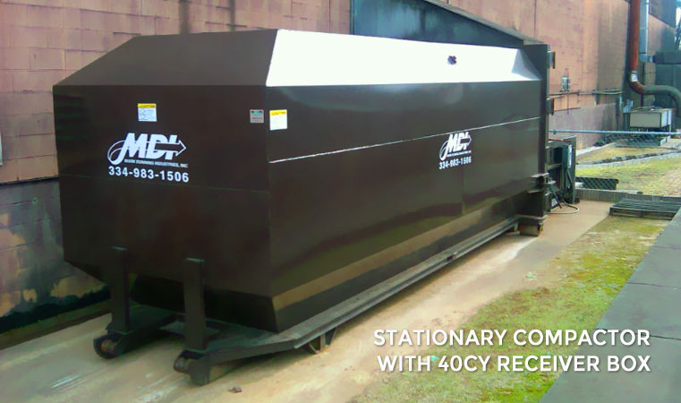 MDI Stationary Compactor with 40CY Receiver Box