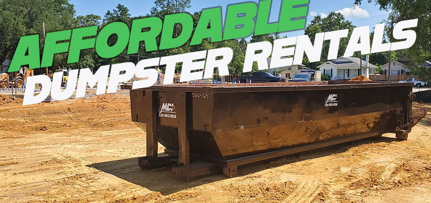 Affordable Roll-off Dumpsters from MDI - 20 Yard Roll-off dumpster shown.
